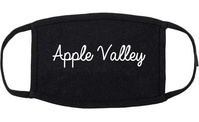 Apple Valley California CA Script Cotton Face Mask Black