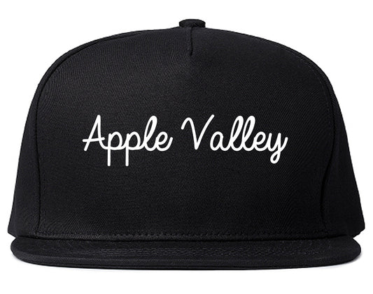 Apple Valley California CA Script Mens Snapback Hat Black