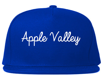 Apple Valley California CA Script Mens Snapback Hat Royal Blue