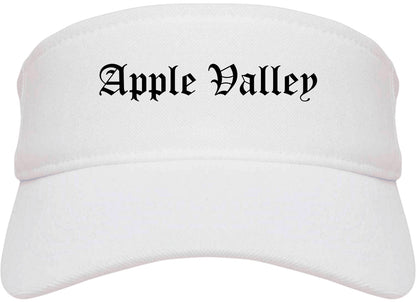 Apple Valley California CA Old English Mens Visor Cap Hat White