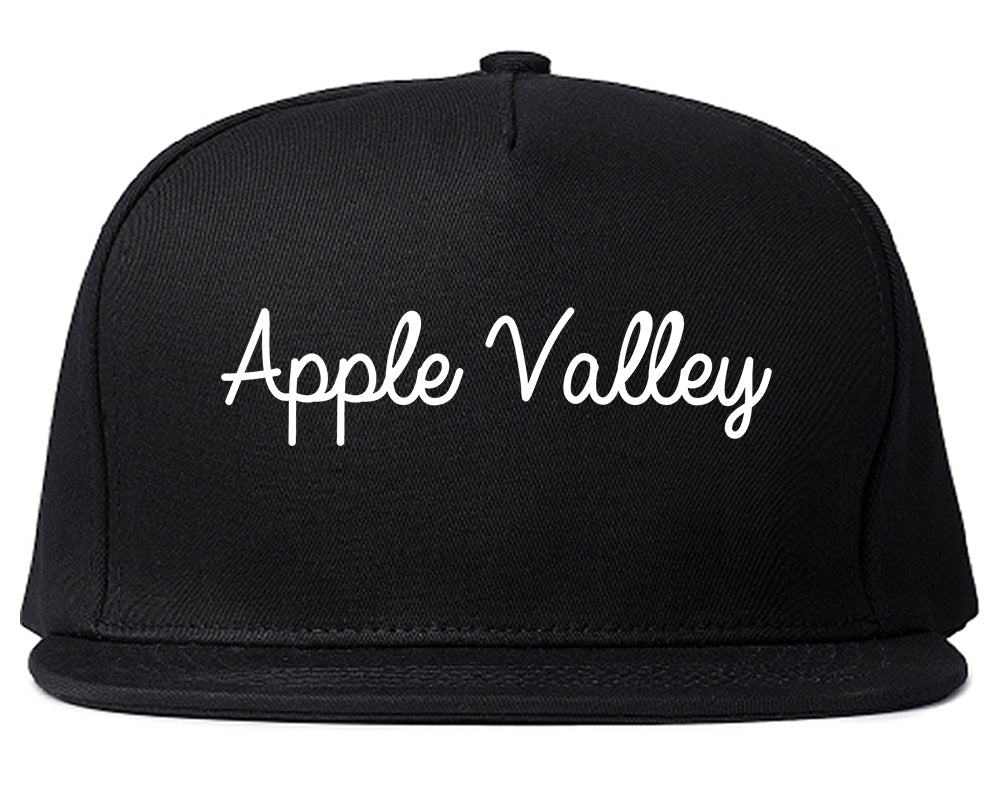 Apple Valley Minnesota MN Script Mens Snapback Hat Black