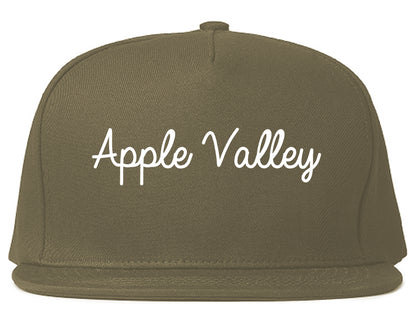 Apple Valley Minnesota MN Script Mens Snapback Hat Grey