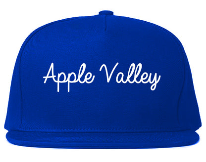 Apple Valley Minnesota MN Script Mens Snapback Hat Royal Blue