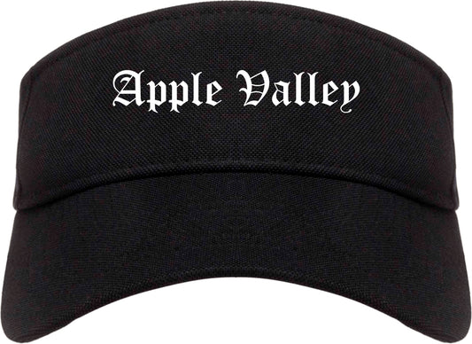 Apple Valley Minnesota MN Old English Mens Visor Cap Hat Black