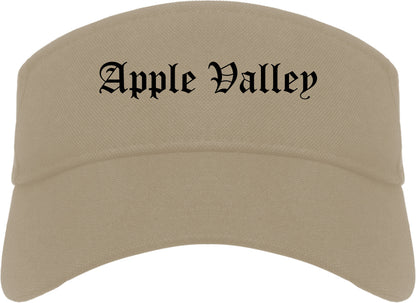 Apple Valley Minnesota MN Old English Mens Visor Cap Hat Khaki