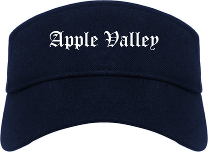 Apple Valley Minnesota MN Old English Mens Visor Cap Hat Navy Blue