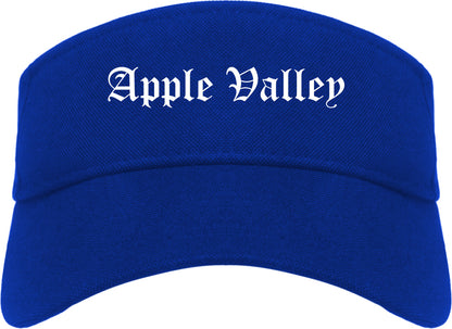 Apple Valley Minnesota MN Old English Mens Visor Cap Hat Royal Blue