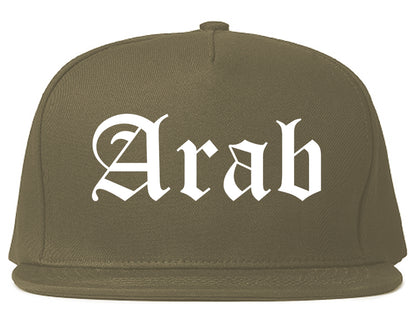 Arab Alabama AL Old English Mens Snapback Hat Grey