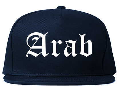 Arab Alabama AL Old English Mens Snapback Hat Navy Blue