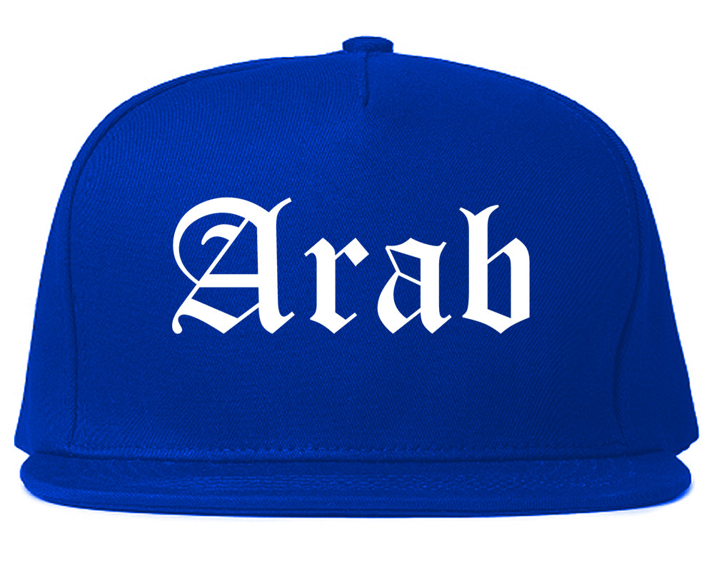 Arab Alabama AL Old English Mens Snapback Hat Royal Blue