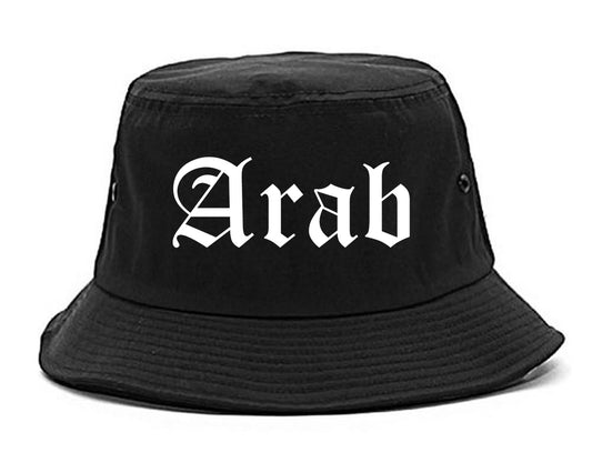 Arab Alabama AL Old English Mens Bucket Hat Black