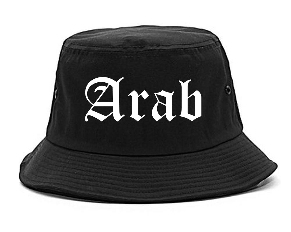 Arab Alabama AL Old English Mens Bucket Hat Black