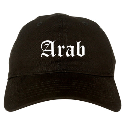 Arab Alabama AL Old English Mens Dad Hat Baseball Cap Black