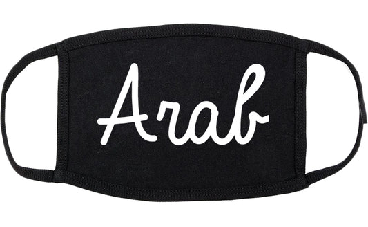 Arab Alabama AL Script Cotton Face Mask Black