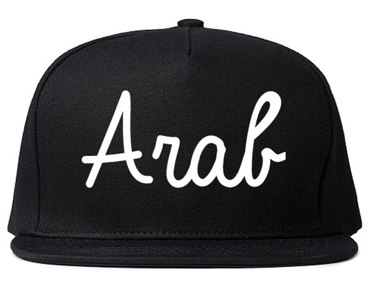 Arab Alabama AL Script Mens Snapback Hat Black