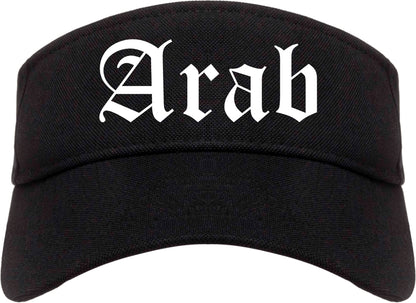 Arab Alabama AL Old English Mens Visor Cap Hat Black