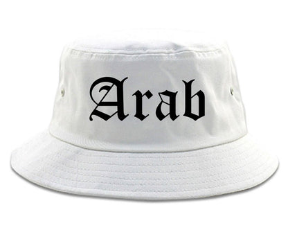 Arab Alabama AL Old English Mens Bucket Hat White