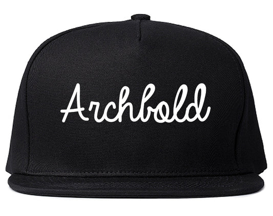 Archbold Ohio OH Script Mens Snapback Hat Black