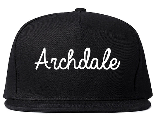 Archdale North Carolina NC Script Mens Snapback Hat Black