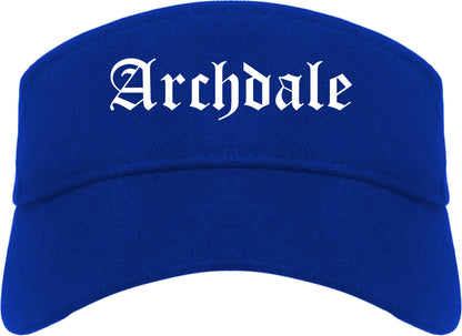 Archdale North Carolina NC Old English Mens Visor Cap Hat Royal Blue