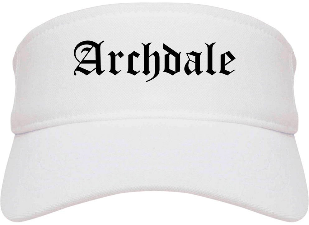 Archdale North Carolina NC Old English Mens Visor Cap Hat White