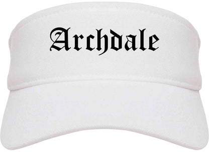 Archdale North Carolina NC Old English Mens Visor Cap Hat White