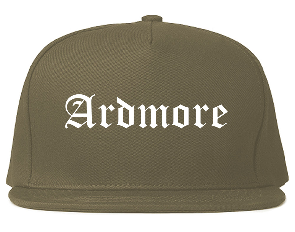 Ardmore Oklahoma OK Old English Mens Snapback Hat Grey