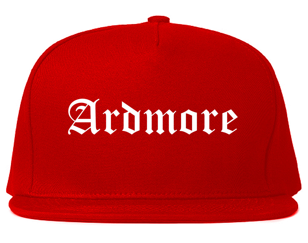 Ardmore Oklahoma OK Old English Mens Snapback Hat Red