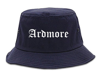 Ardmore Oklahoma OK Old English Mens Bucket Hat Navy Blue