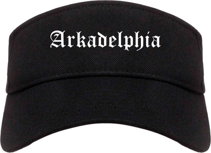 Arkadelphia Arkansas AR Old English Mens Visor Cap Hat Black