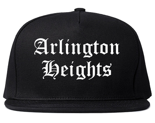 Arlington Heights Illinois IL Old English Mens Snapback Hat Black