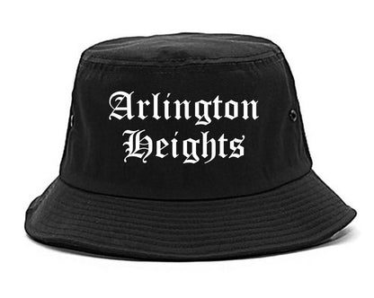 Arlington Heights Illinois IL Old English Mens Bucket Hat Black