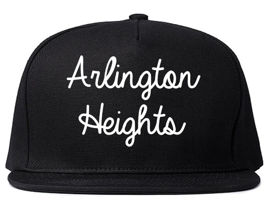 Arlington Heights Illinois IL Script Mens Snapback Hat Black