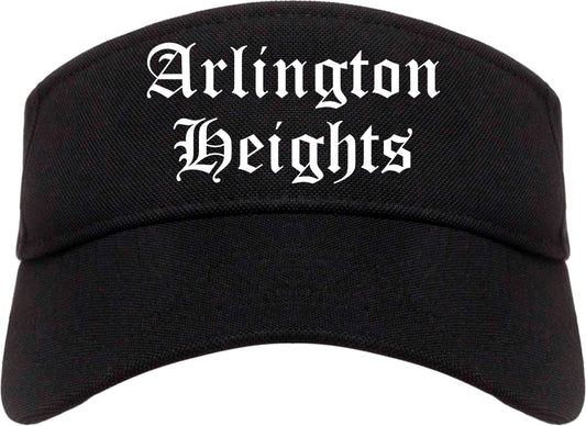 Arlington Heights Illinois IL Old English Mens Visor Cap Hat Black