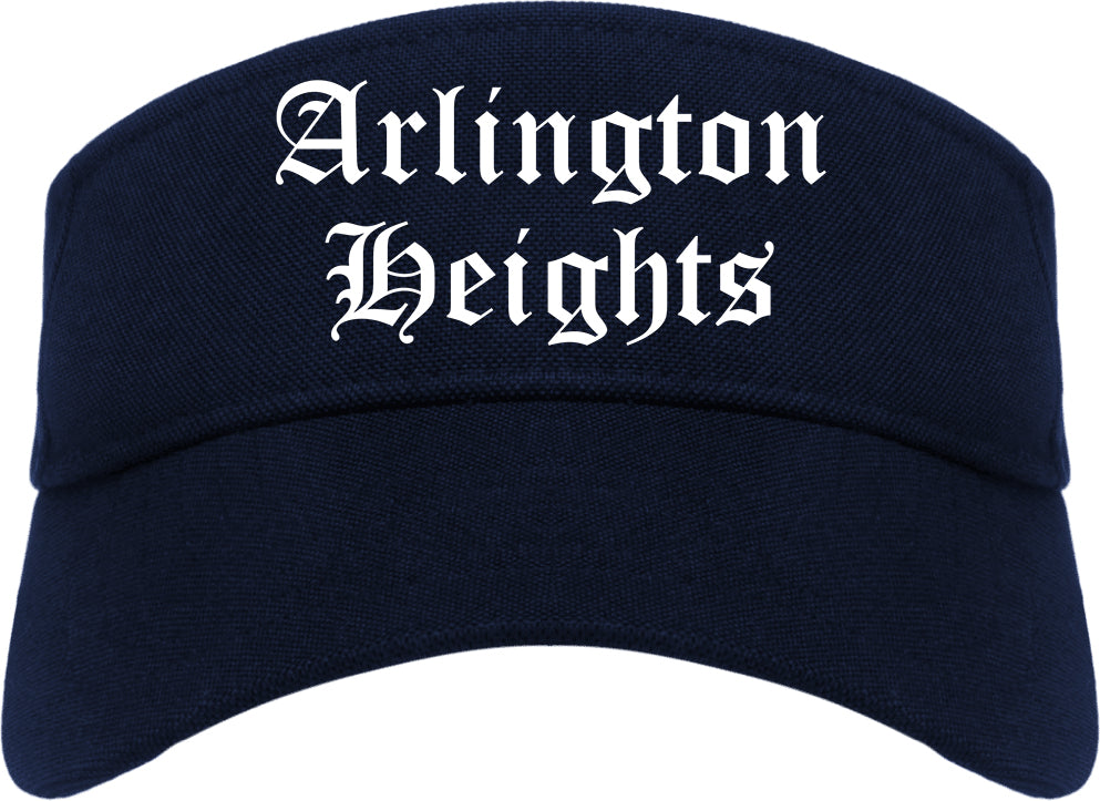 Arlington Heights Illinois IL Old English Mens Visor Cap Hat Navy Blue