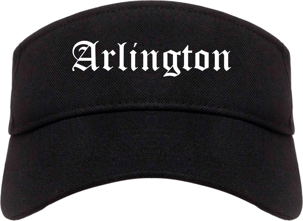 Arlington Virginia VA Old English Mens Visor Cap Hat Black