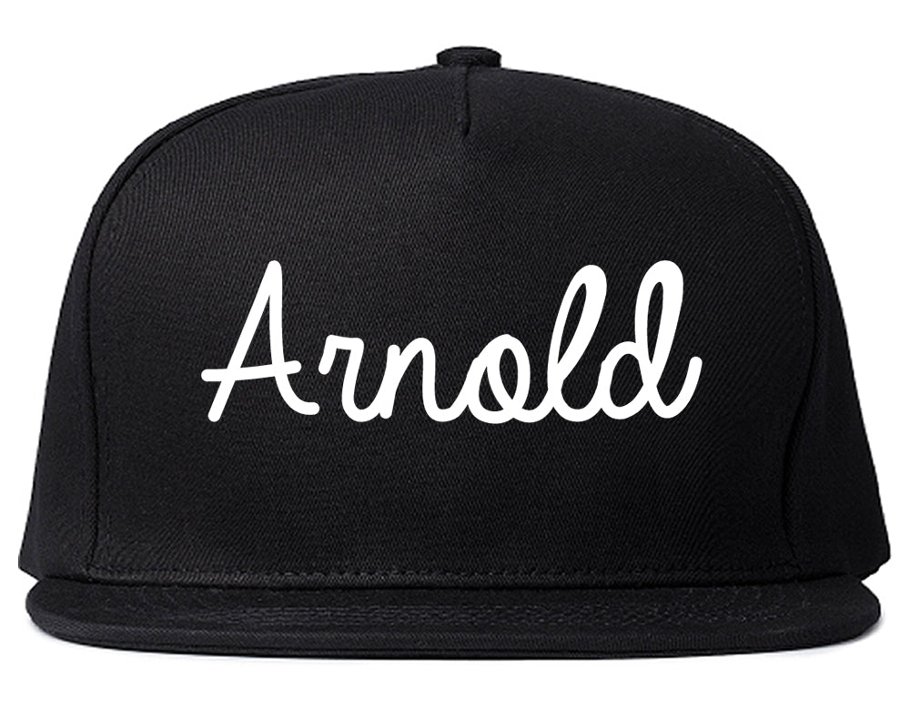 Arnold Pennsylvania PA Script Mens Snapback Hat Black