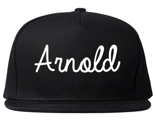 Arnold Pennsylvania PA Script Mens Snapback Hat Black