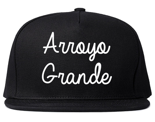 Arroyo Grande California CA Script Mens Snapback Hat Black