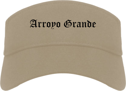 Arroyo Grande California CA Old English Mens Visor Cap Hat Khaki