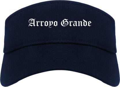 Arroyo Grande California CA Old English Mens Visor Cap Hat Navy Blue