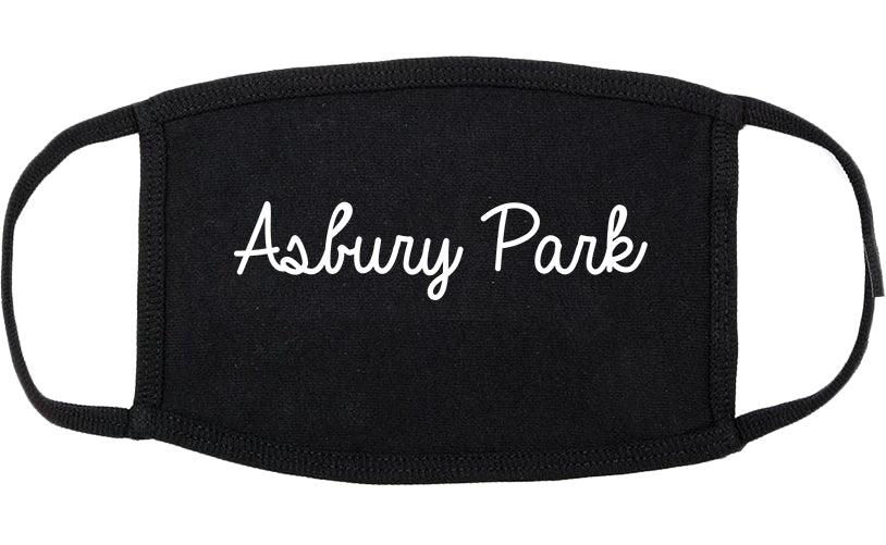Asbury Park New Jersey NJ Script Cotton Face Mask Black