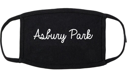 Asbury Park New Jersey NJ Script Cotton Face Mask Black