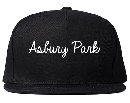 Asbury Park New Jersey NJ Script Mens Snapback Hat Black
