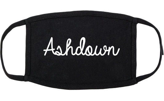 Ashdown Arkansas AR Script Cotton Face Mask Black