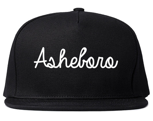 Asheboro North Carolina NC Script Mens Snapback Hat Black