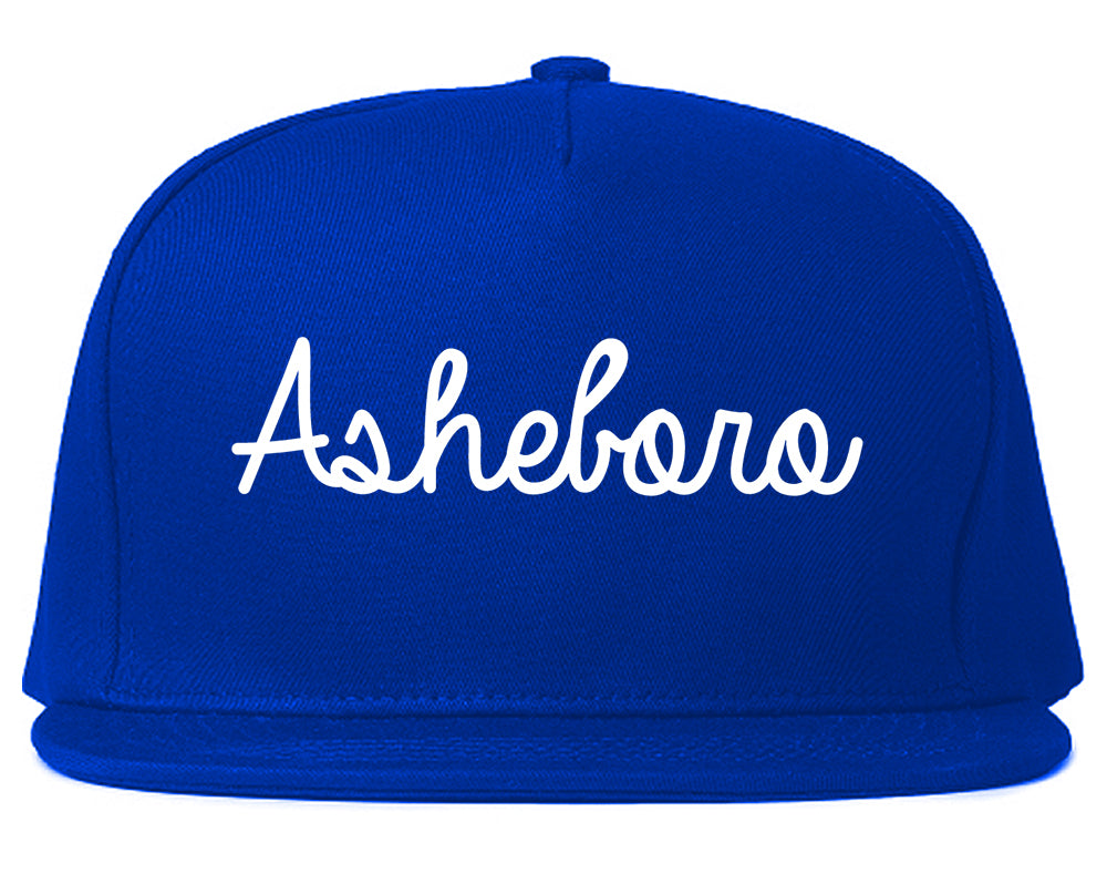 Asheboro North Carolina NC Script Mens Snapback Hat Royal Blue