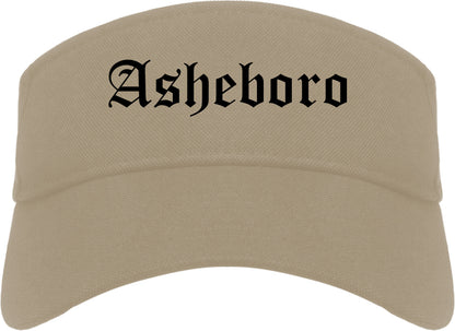 Asheboro North Carolina NC Old English Mens Visor Cap Hat Khaki