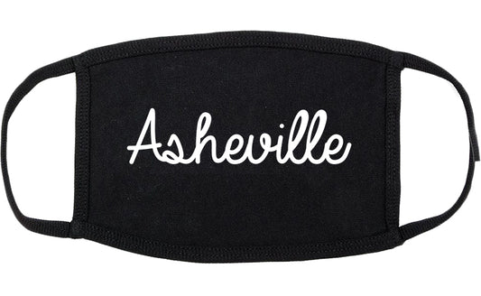 Asheville North Carolina NC Script Cotton Face Mask Black