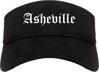 Asheville North Carolina NC Old English Mens Visor Cap Hat Black